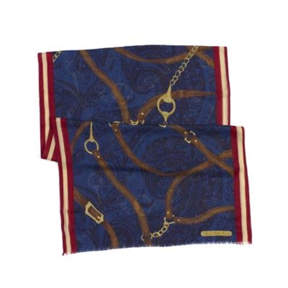 Lauren Ralph Lauren Leona Belting Paisley Wrap Scarf‎ One Size